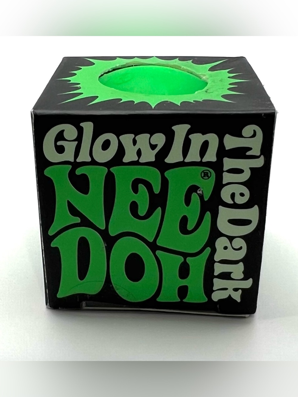 💚 Teenie Glow In The Dark NeeDoh Squish Ball in Neon Green💚